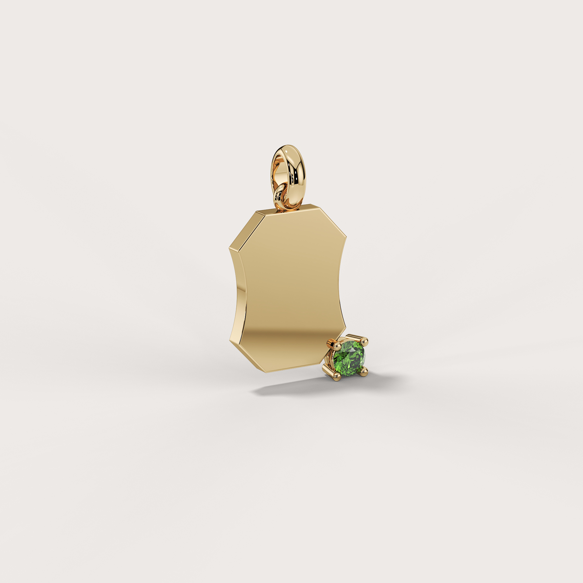 Octagon Emerald Charm